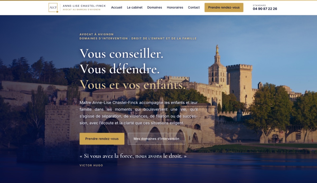 Site de Maître Anne-Lise Chastel-Finck, avocate à Avignon